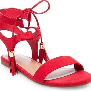 Red gladiator sandals- brand new!